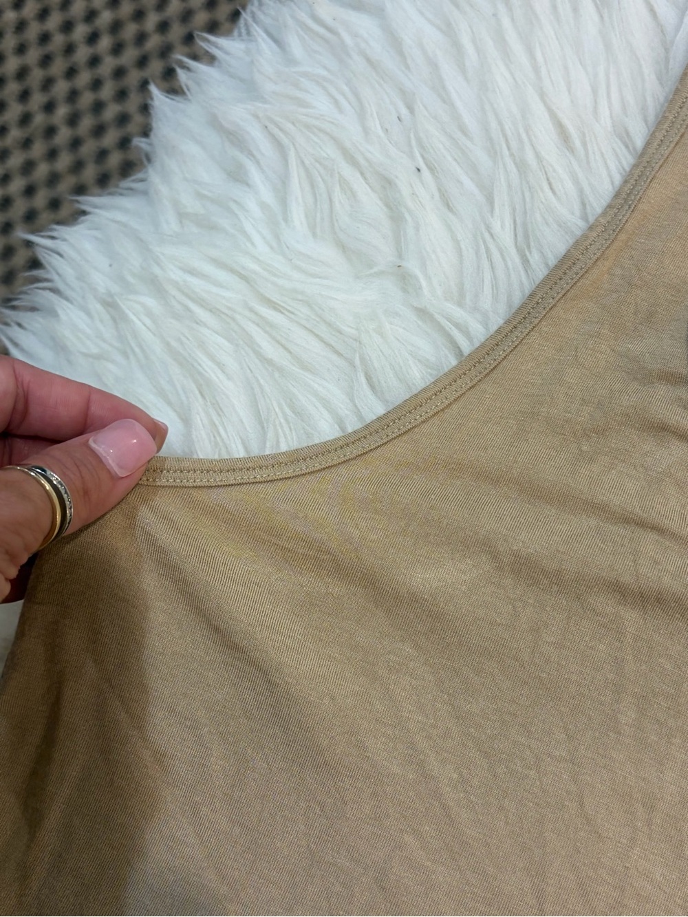 Joah Brown Women’s Cropped Tank Top in Tan OS S/M - Picture 4 of 5